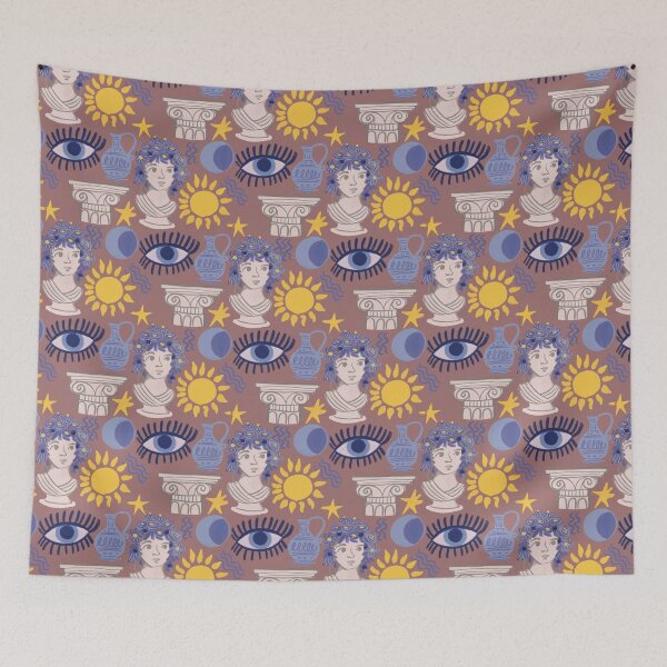 Item preview, Coffee Greco-Roman Dreamscape – Mythological Aesthetic Pattern Illustration Jemma Jamie Skidmore  designed and sold by Jemma Jamie Skidmore.