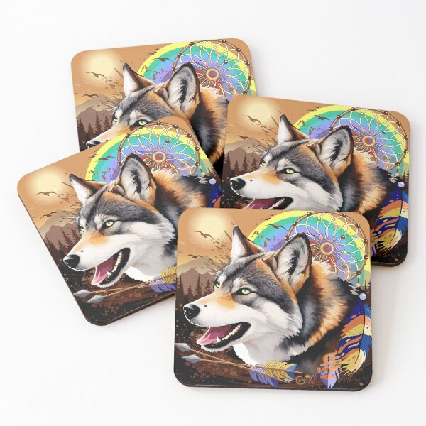 Item preview, Wolf Native American Animal Spirit designed and sold by BluedarkArt.