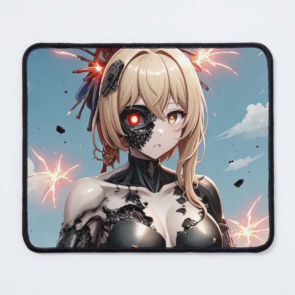 Item preview, Manga bionic robotic girl portrait designed and sold by TheArtistOf2022.
