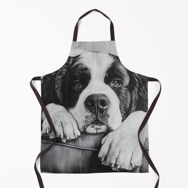 Item preview, Realistic Saint Bernard pencil drawing designed and sold by Pencil-Art.