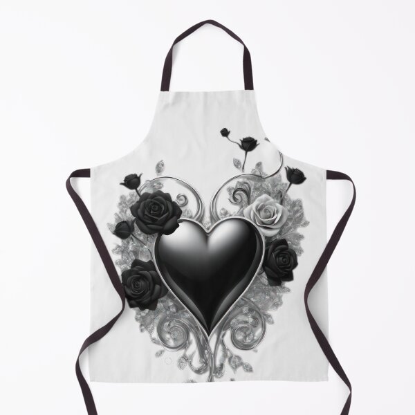 Item preview, Gothic valentines day Black heart with roses decoration,valentine heart,Gothic Valentine designed and sold by Expressions-Sel.
