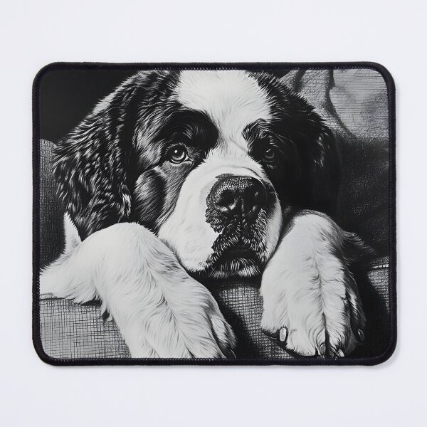 Item preview, Realistic Saint Bernard pencil drawing designed and sold by Pencil-Art.