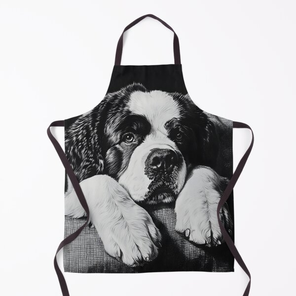 Item preview, Realistic Saint Bernard pencil drawing designed and sold by Pencil-Art.
