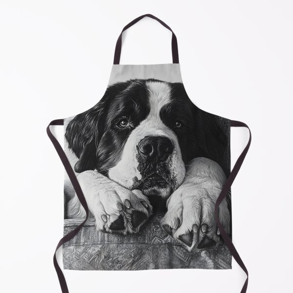 Item preview, Realistic Saint Bernard pencil drawing designed and sold by Pencil-Art.