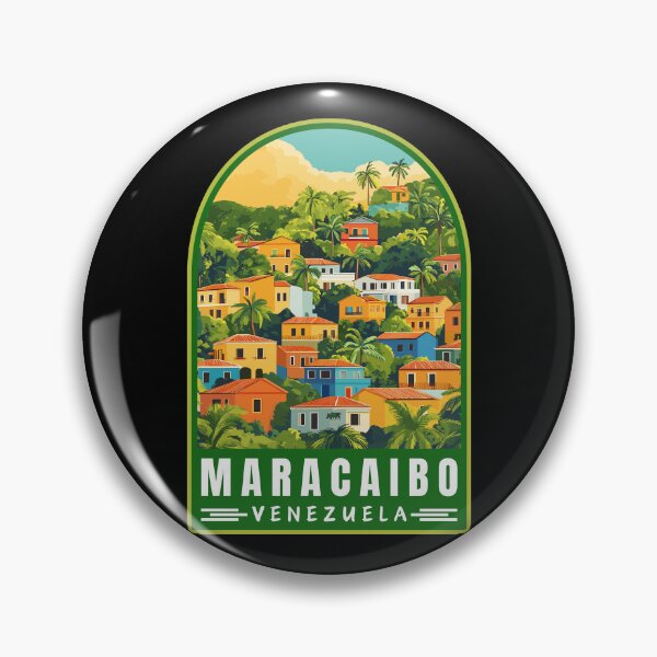 Artikelvorschau, Maracaibo in Venezuela Vintage Reise-Kunst-Emblem entworfen und verkauft von MaateoDesign.