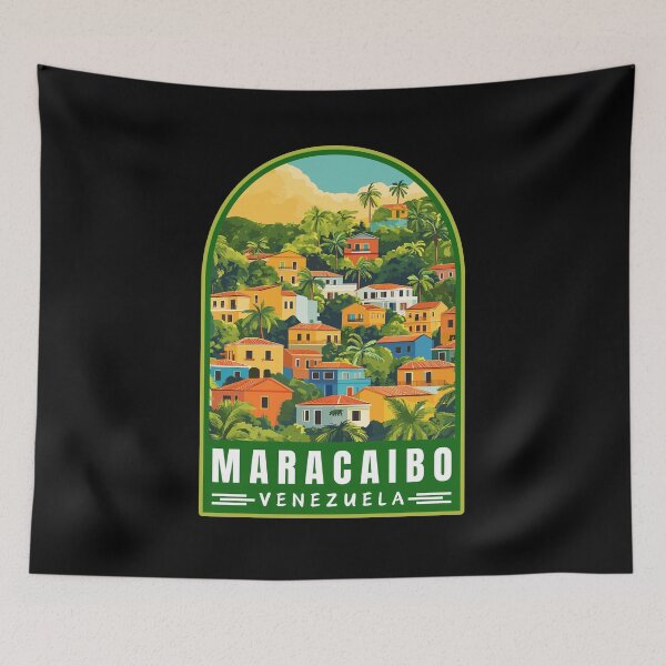 Item preview, Maracaibo in Venezuela Vintage Travel Art Emblem designed and sold by MaateoDesign.