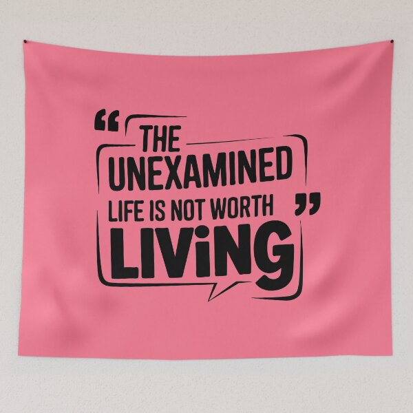 Item preview, The Unexamined Life Is Not Worth Living - Socrates Quote designed and sold by Twisted Kids.