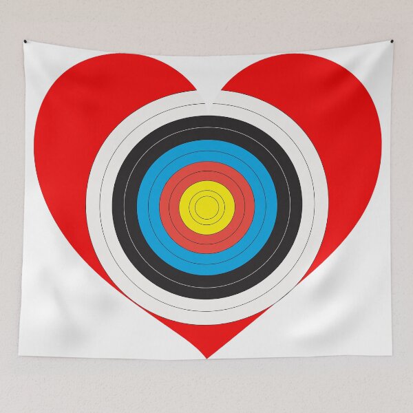Item preview, Heart-Shaped Archery Target Chart Vector Illustration designed and sold by dennaibz.