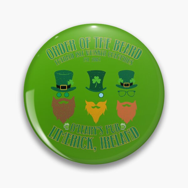 Artikelvorschau, Orden des Bartes - St. Patrick's Day - Vintage-Stil Distressed entworfen und verkauft von FaeryNuff.
