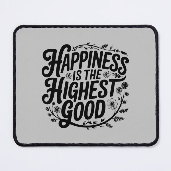 Item preview, Happiness Is the Highest Good - Floral Typography designed and sold by Twisted Kids.