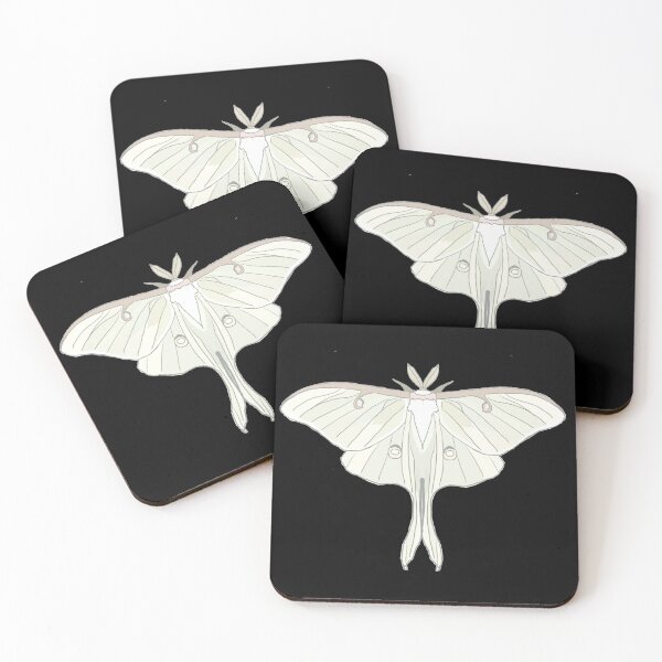 Item preview, white Luna Moth designed and sold by Moth-Oak.