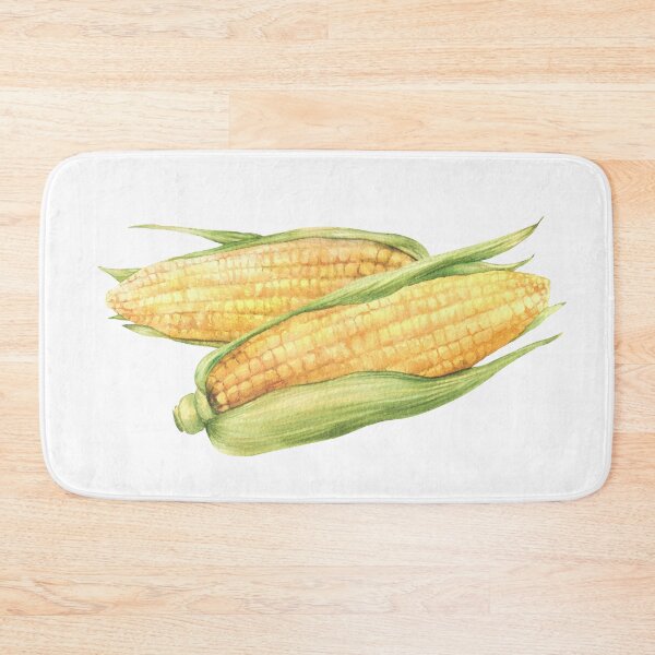 Item preview, Corn Cobs. Sweet Yellow maize. Watercolor hand painted food Illustration designed and sold by BartolArt.