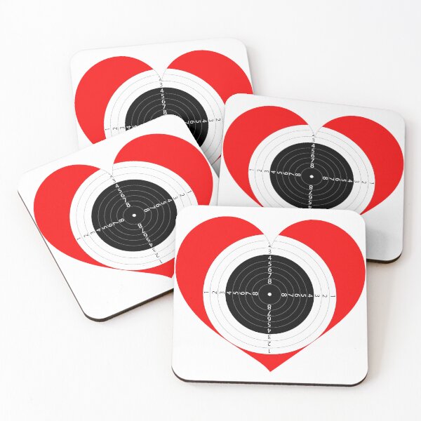 Item preview, Heart-Enclosed Target Shooting Chart Vector Art designed and sold by dennaibz.