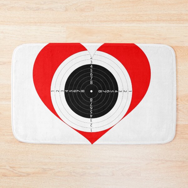 Item preview, Heart-Enclosed Target Shooting Chart Vector Art designed and sold by dennaibz.
