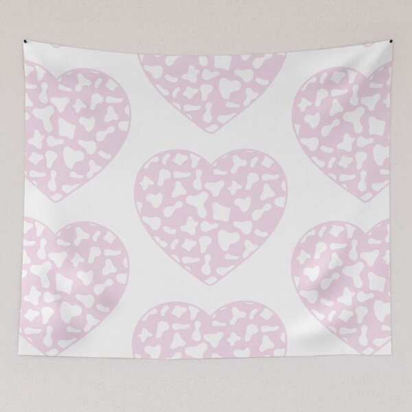 Item preview, Big White Cow Patches on Pink Cowhide | Continues Pink Cow Heart designed and sold by PatternPen.