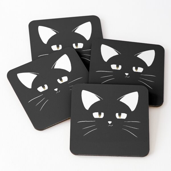 Item preview, Moody Black Cat Smug face version designed and sold by HazeArtdesigns.