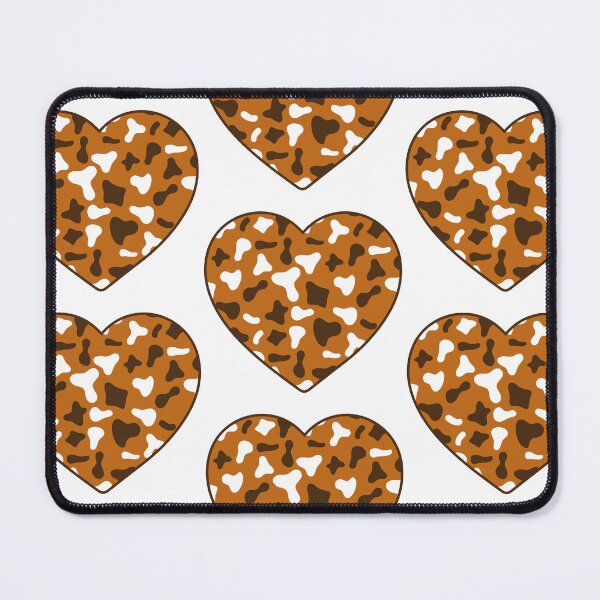 Item preview, Big Brown White Cow Patches on Caramel Cowhide | Continues Caramel Cow Heart designed and sold by PatternPen.