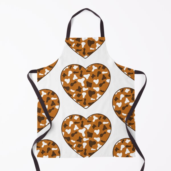 Item preview, Big Brown White Cow Patches on Caramel Cowhide | Continues Caramel Cow Heart designed and sold by PatternPen.