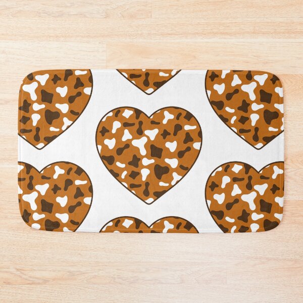 Item preview, Big Brown White Cow Patches on Caramel Cowhide | Continues Caramel Cow Heart designed and sold by PatternPen.