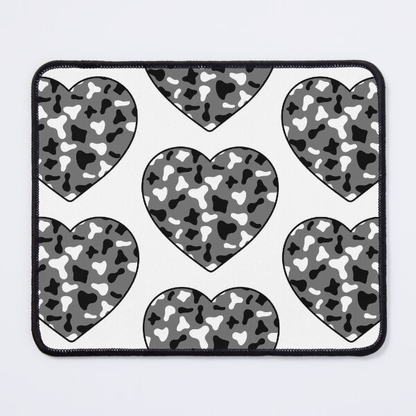 Item preview, Big Black White Cow Patches on Grey Cowhide | Continues Grey Cow Heart designed and sold by PatternPen.