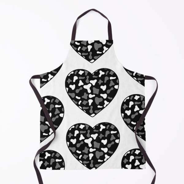Item preview, Big Grey White Cow Patches on Black Cowhide | Continues Black Cow Heart designed and sold by PatternPen.