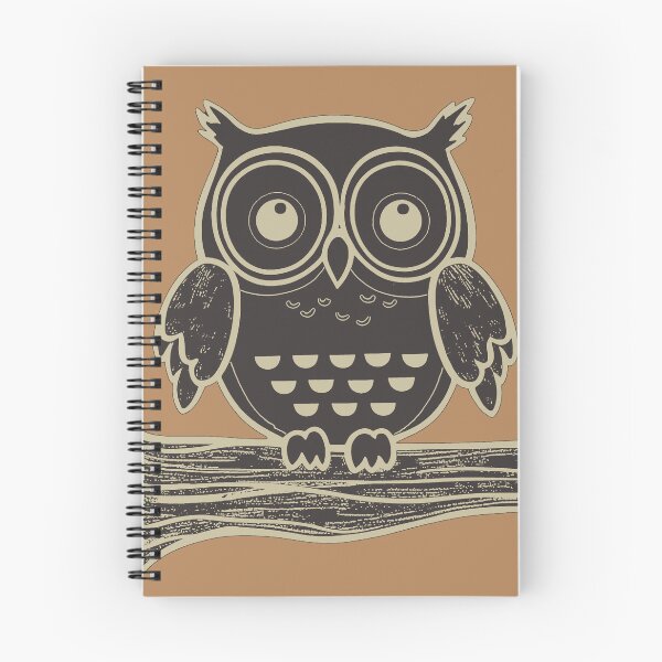 Item preview, Big Owl Block Style Print designed and sold by DelynCreates.