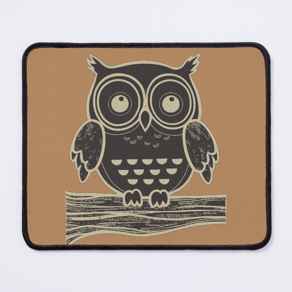Item preview, Big Owl Block Style Print designed and sold by DelynCreates.