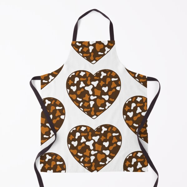 Item preview, Big Caramel White Cow Patches on Brown Cowhide | Continues Brown Cow Heart designed and sold by PatternPen.