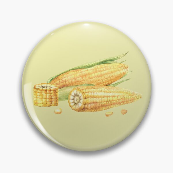 Item preview, Corn composition. Yellow sweet cut and whole maize cob, kernel of corn. Watercolor food illustration designed and sold by BartolArt.
