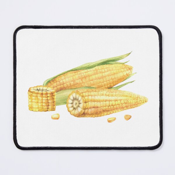 Item preview, Corn composition. Yellow sweet cut and whole maize cob, kernel of corn. Watercolor food illustration designed and sold by BartolArt.