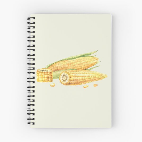Item preview, Corn composition. Yellow sweet cut and whole maize cob, kernel of corn. Watercolor food illustration designed and sold by BartolArt.