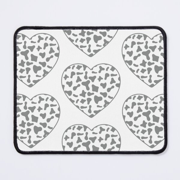 Item preview, Big Grey Cow Patches on White Cowhide | Continues White Cow Heart designed and sold by PatternPen.