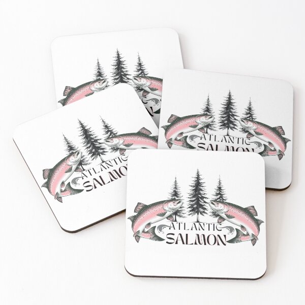 Item preview, Atlantic salmon watercolour illustration designed and sold by whee25.
