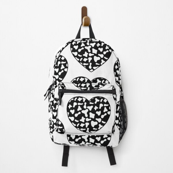 Item preview, Big White Cow Patches on Black Cowhide | Continues Black Cow Heart designed and sold by PatternPen.