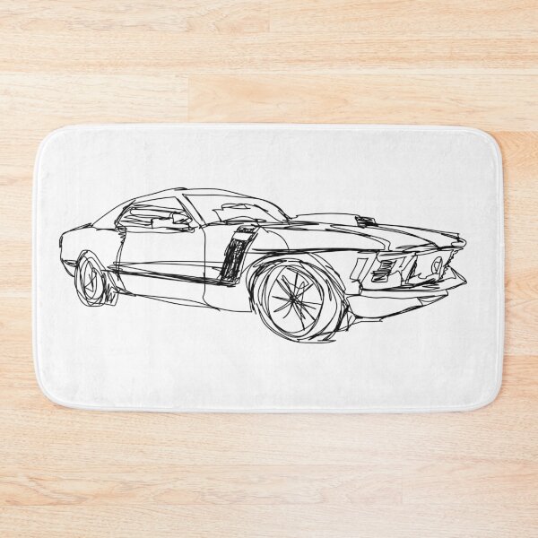 Item preview, Ford Mustang Boss, Hand Drawn Graphic, Mustang Boss Sketch designed and sold by suerussoart.