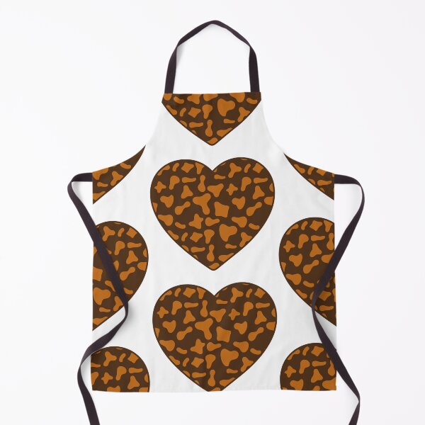 Item preview, Big Caramel Cow Patches on Brown Cowhide | Continues Brown Cow Heart designed and sold by PatternPen.