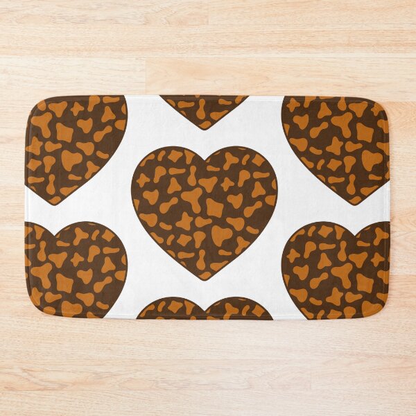 Item preview, Big Caramel Cow Patches on Brown Cowhide | Continues Brown Cow Heart designed and sold by PatternPen.