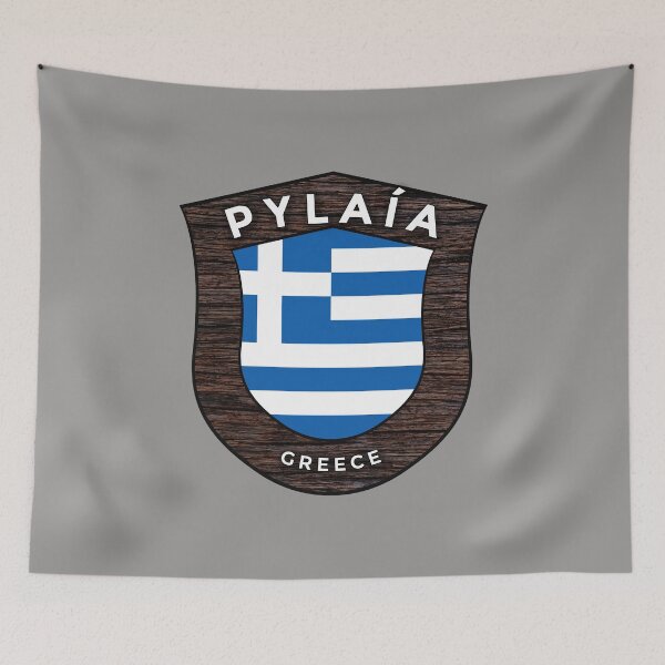 Item preview, Pylaía Greece Emblem Flag designed and sold by World Designs.