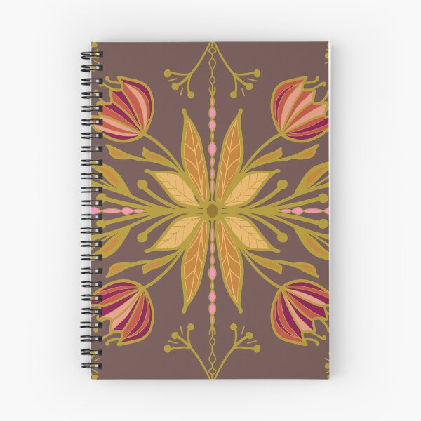 Item preview, Vintage Retro Tulip Tile in Warm Jewel Tones. designed and sold by SalsySafrano.