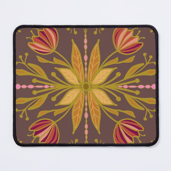 Item preview, Vintage Retro Tulip Tile in Warm Jewel Tones. designed and sold by SalsySafrano.