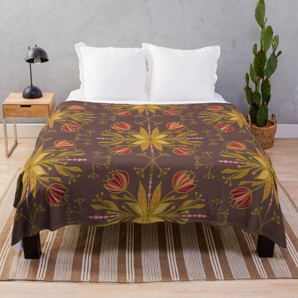 Item preview, Vintage Retro Tulip Tile in Warm Jewel Tones. designed and sold by SalsySafrano.