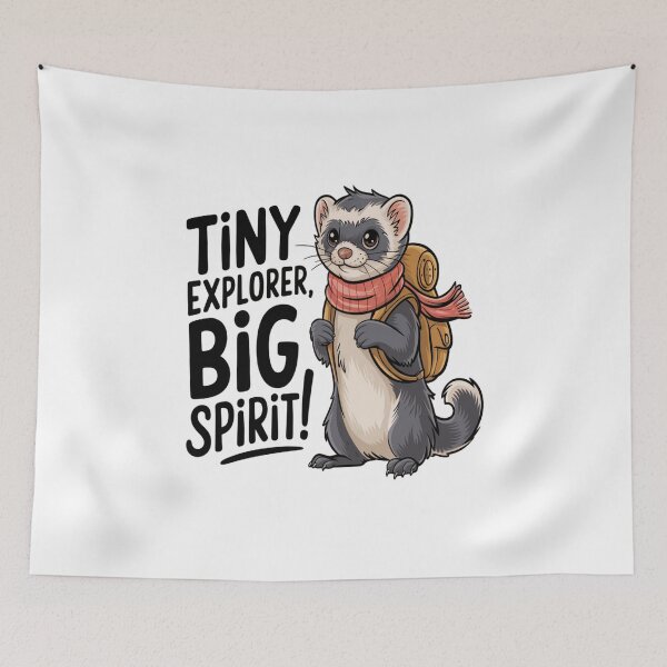 Item preview, Tiny Explorer Big Spirit Ferret Adventure Design designed and sold by Petpixy.