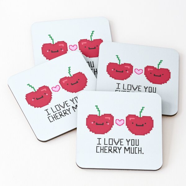 Item preview, Pixelated Cherry Love designed and sold by Stacey Roman.