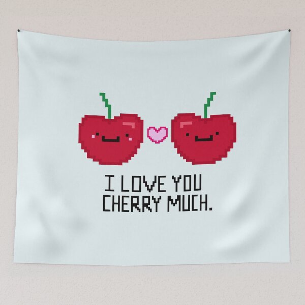 Item preview, Pixelated Cherry Love designed and sold by Stacey Roman.