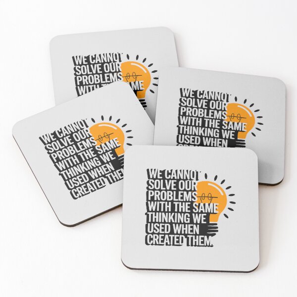 Item preview, New Thinking Solves Problems - Einstein Quote designed and sold by Twisted Kids.