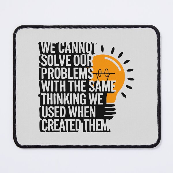 Item preview, New Thinking Solves Problems - Einstein Quote designed and sold by Twisted Kids.