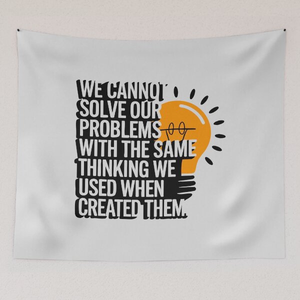 Item preview, New Thinking Solves Problems - Einstein Quote designed and sold by Twisted Kids.