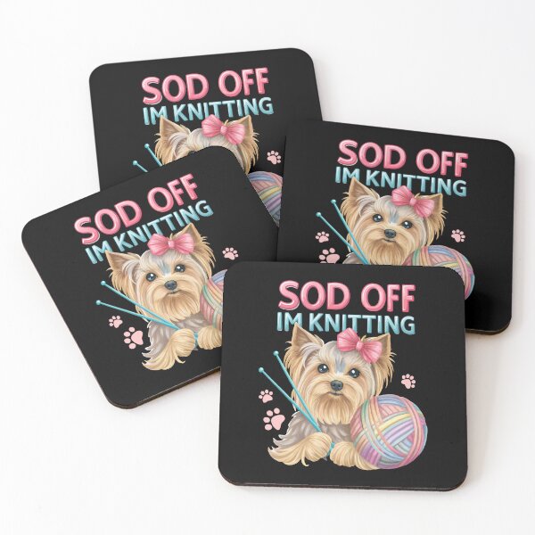 Item preview, Funny Yorkie Knitting Lover designed and sold by Text2tee.