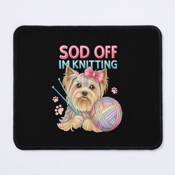 Item preview, Funny Yorkie Knitting Lover designed and sold by Text2tee.