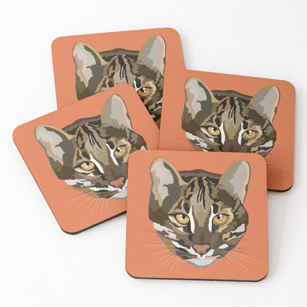 Item preview, G is for Golden Cat, Golden Cat Illustration – Rare Wild Feline Wildlife Art designed and sold by PrettylittlepastelUk.